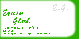 ervin gluk business card